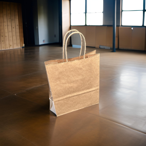 Papirna vrecica  twist rucka 22x18x8 smedja 50kom