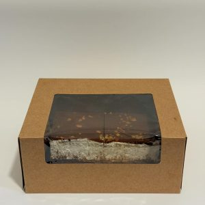 Kutija za kolace-EP-Kraft box sa proz.”S”-120x150x80  50 kom / paket