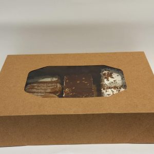 Kutije za kolace-EP-Kraft box sa proz./pokl.”S”-360x250x80  50 kom / paket