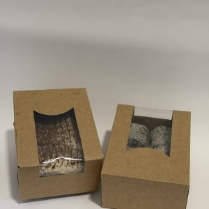 Kutija za kolace-EP-Kraft box sa proz.”S”-120x150x80  50 kom / paket